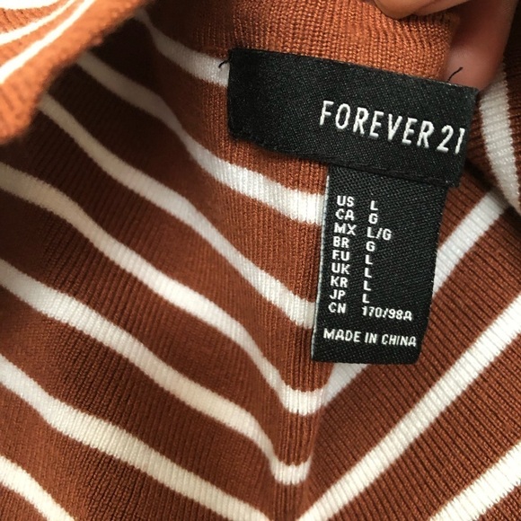 Forever 21striped halter crop top - Picture 3 of 5